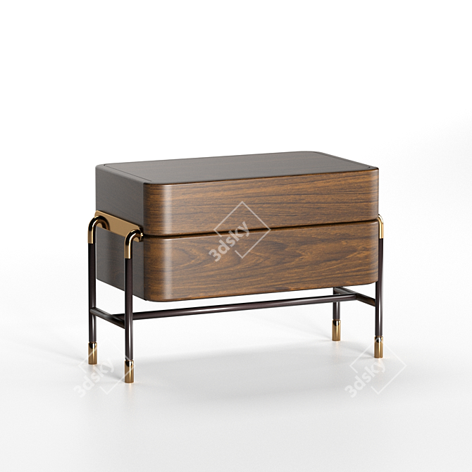 Modern Elegance Bennett Nightstand 3D model image 1