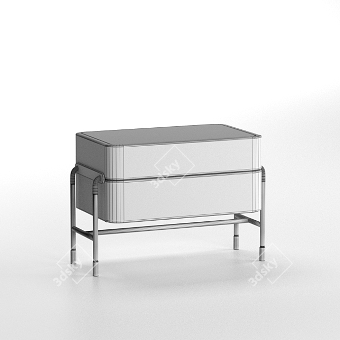 Modern Elegance Bennett Nightstand 3D model image 2