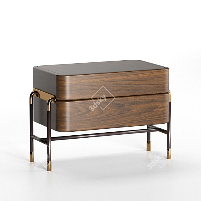 Modern Elegance Bennett Nightstand 3D model image 4