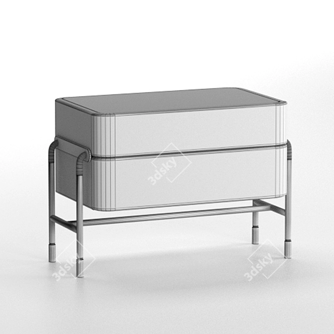 Modern Elegance Bennett Nightstand 3D model image 5