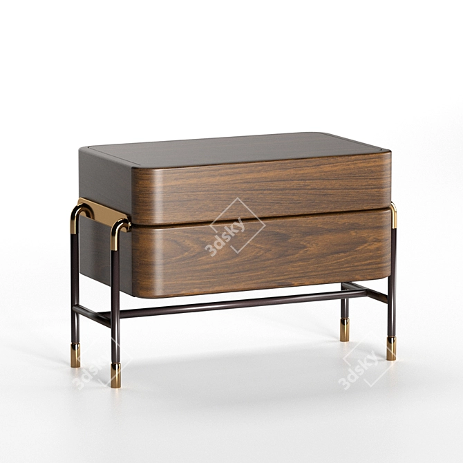 Modern Elegance Bennett Nightstand 3D model image 6