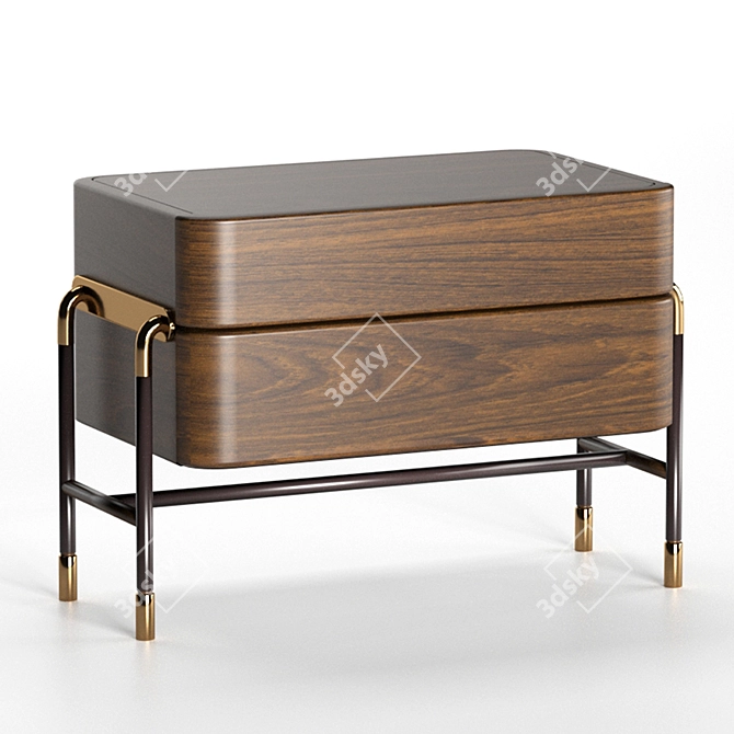 Modern Elegance Bennett Nightstand 3D model image 7