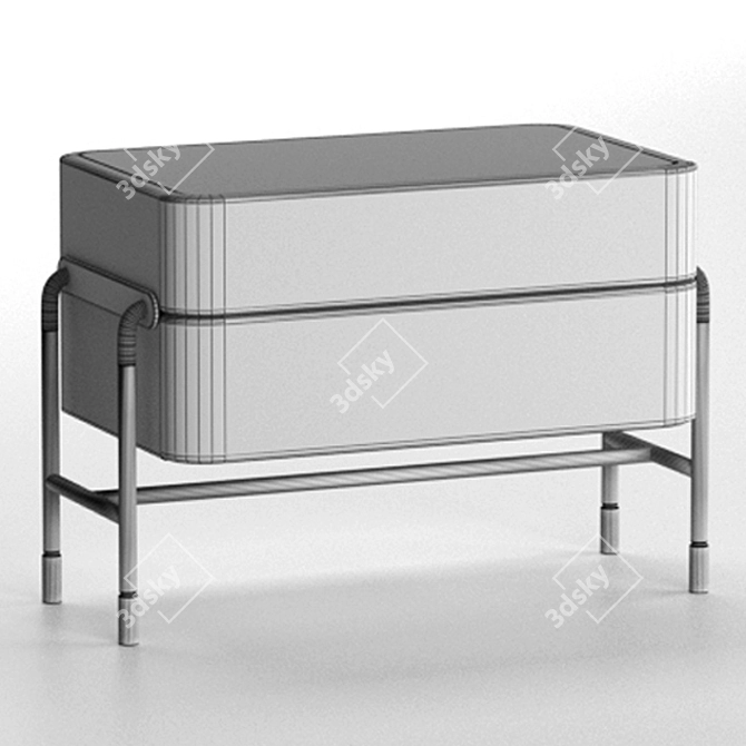 Modern Elegance Bennett Nightstand 3D model image 8