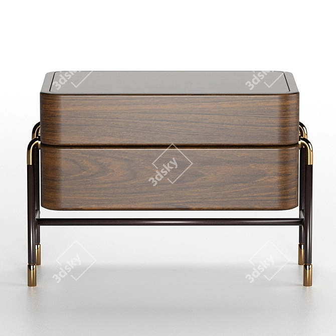 Modern Elegance Bennett Nightstand 3D model image 9