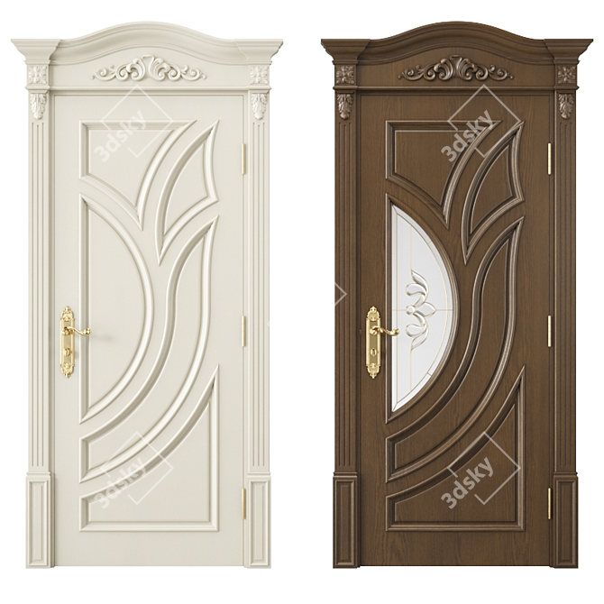 Modern Interior Door: UV Mapped 3D model image 1