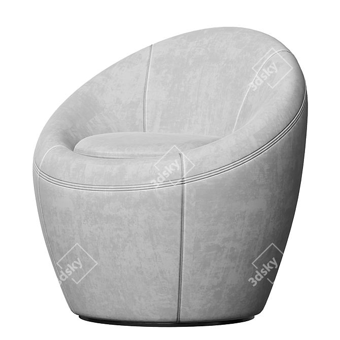 Elegant Swivel Armchair: Perfect for Any Space 3D model image 1