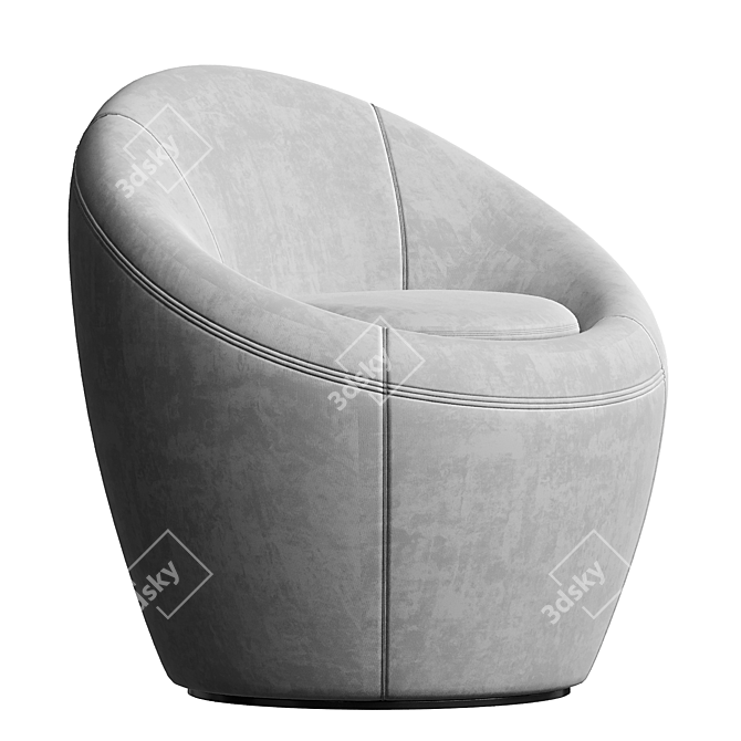 Elegant Swivel Armchair: Perfect for Any Space 3D model image 3