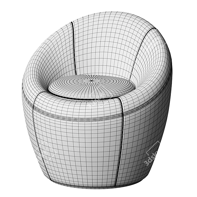 Elegant Swivel Armchair: Perfect for Any Space 3D model image 4