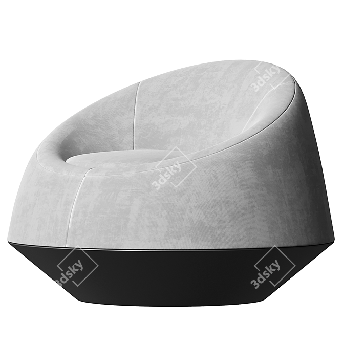 Elegant Crystal Armchair: Timeless Beauty 3D model image 3