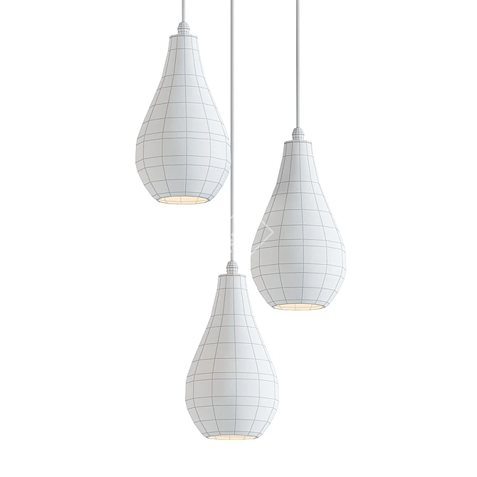 Ethereal Snowdrop Pendant Lights 3D model image 2