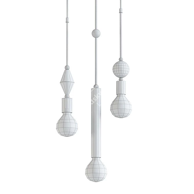 Sparkling Jewels Pendant Lamp 3D model image 2