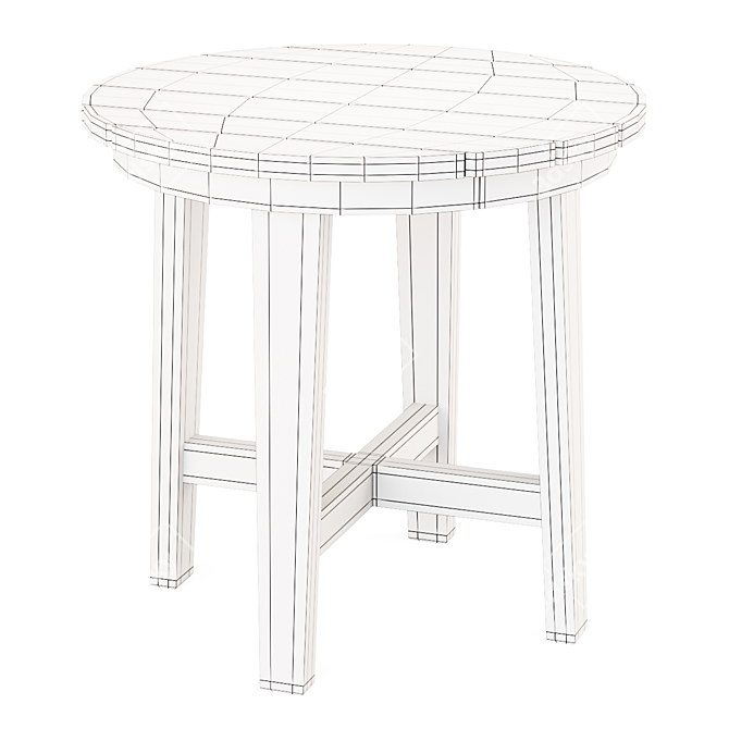 Modern Outdoor Side Table - Vista II 3D model image 7