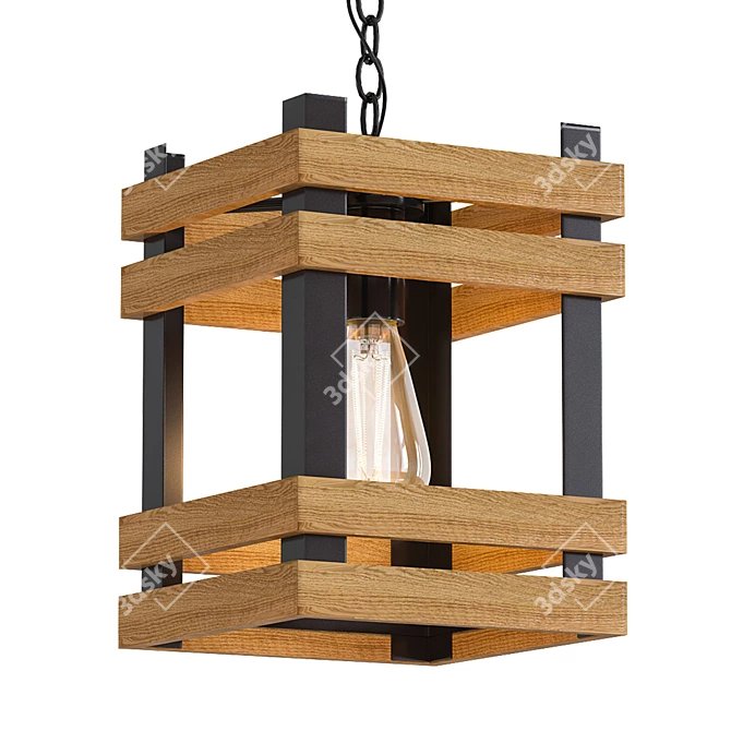 Rustic Bungalow Pendant 3D model image 1