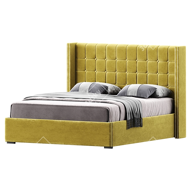 Elegant Vivien Bed: Stylish and Functional 3D model image 2