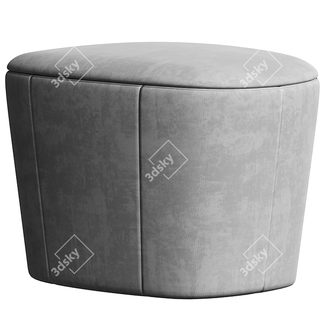  Luxe Comfort Ottoman Pouf 3D model image 1