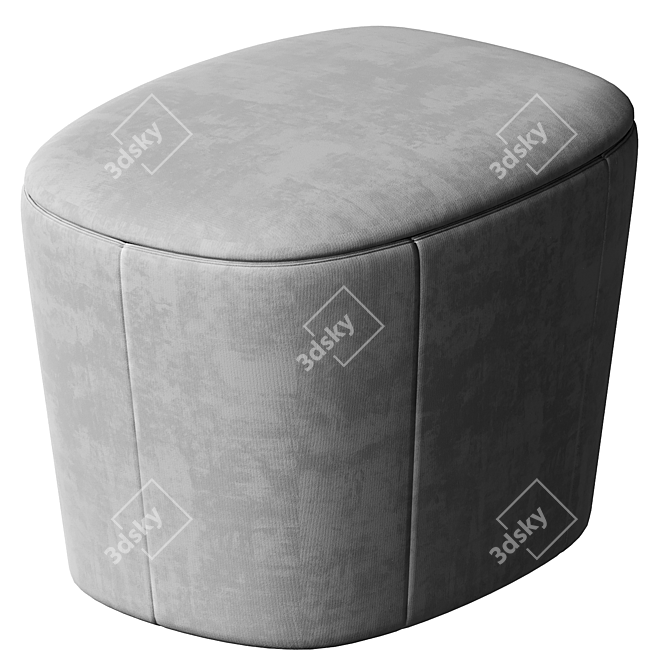  Luxe Comfort Ottoman Pouf 3D model image 2