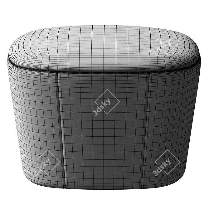  Luxe Comfort Ottoman Pouf 3D model image 4