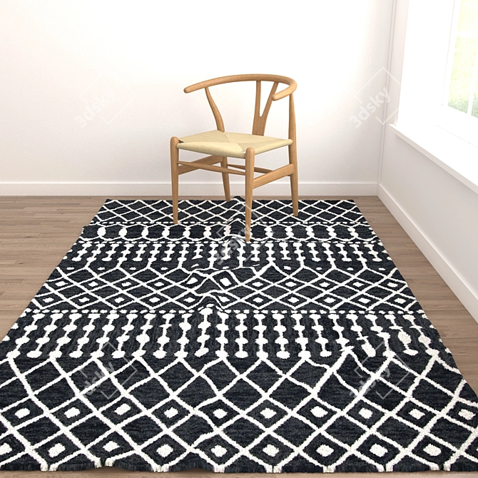 Versatile Set of 8 Rugs 3D model image 5