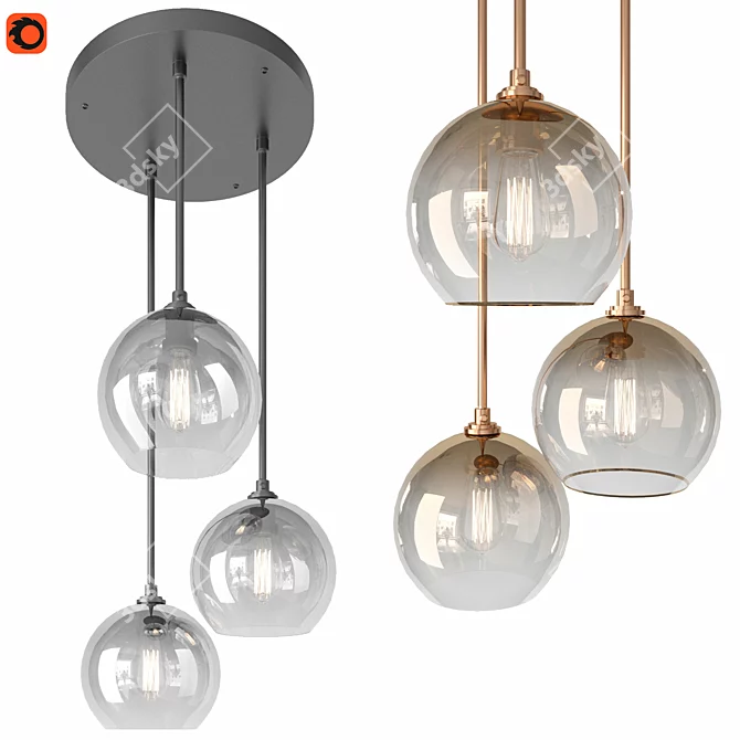 Modern Lukloy Light Fixture 3D model image 1