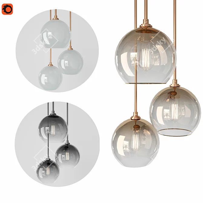 Modern Lukloy Light Fixture 3D model image 2