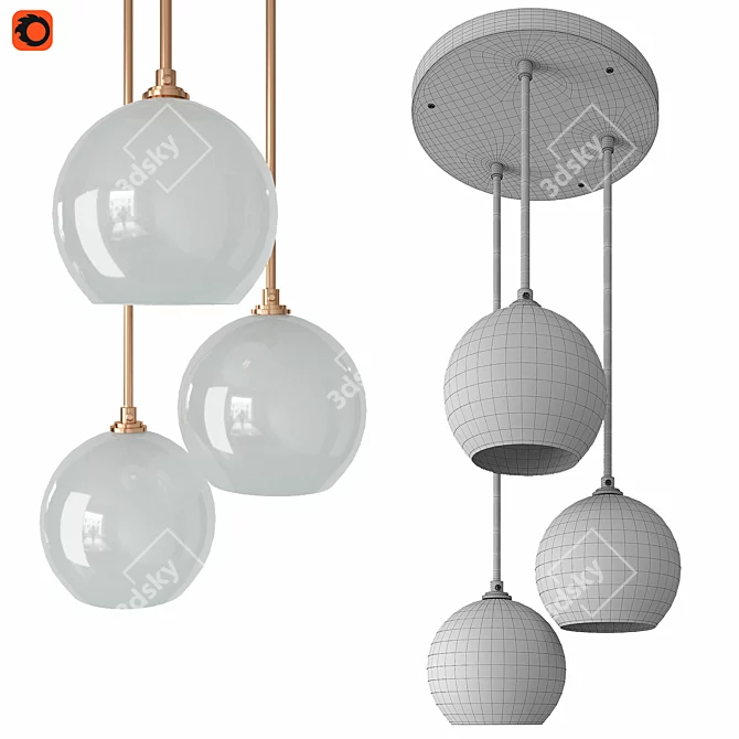 Modern Lukloy Light Fixture 3D model image 3