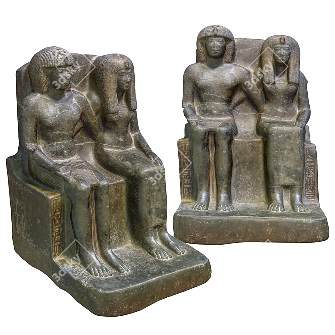 Egyptian Sculpture - Authentic 3D Model 3D model image 2