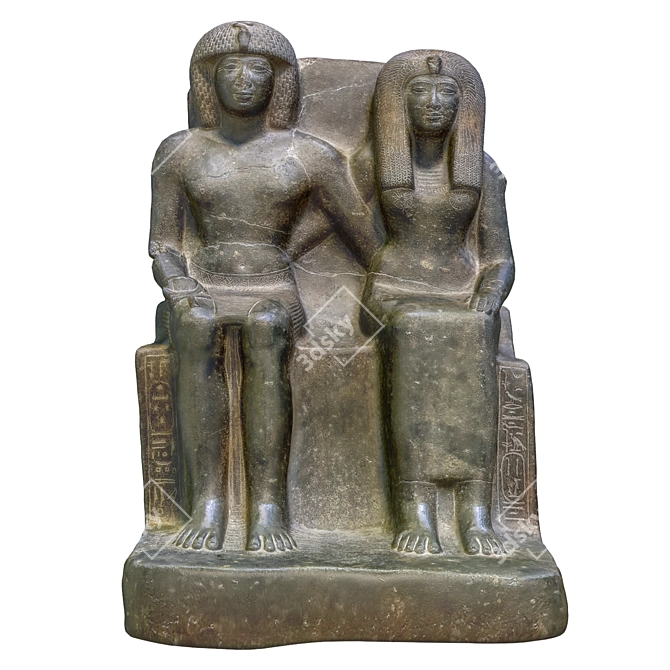 Egyptian Sculpture - Authentic 3D Model 3D model image 4