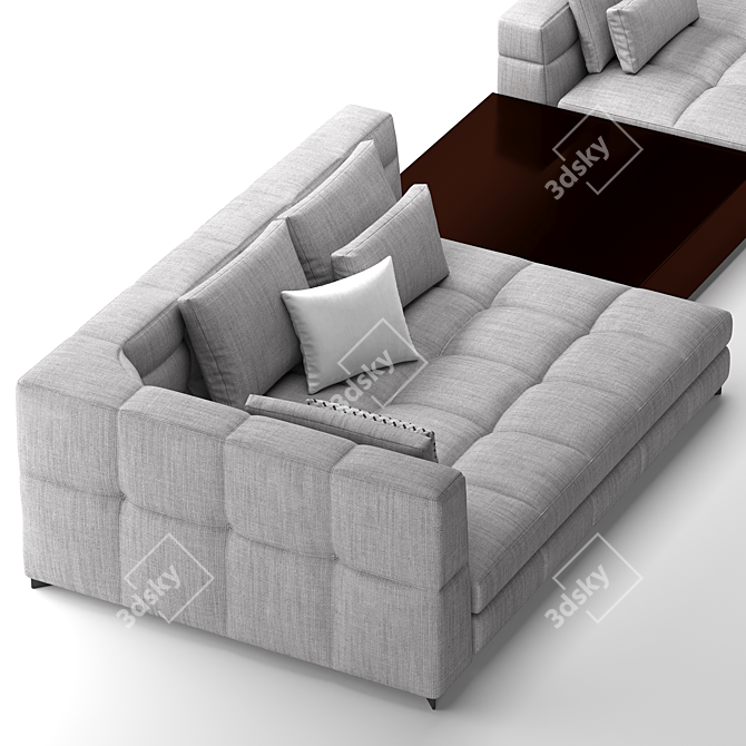 Elegant Minotti Blazer Sofa 3D model image 2
