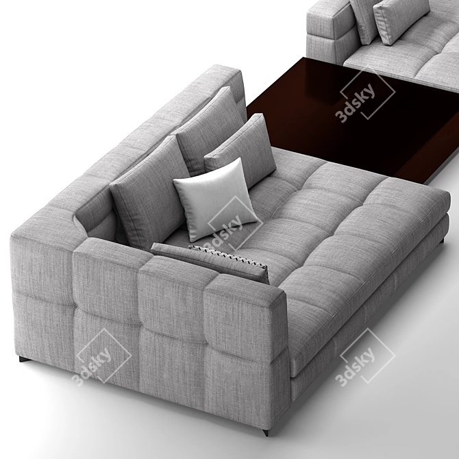 Elegant Minotti Blazer Sofa 3D model image 7