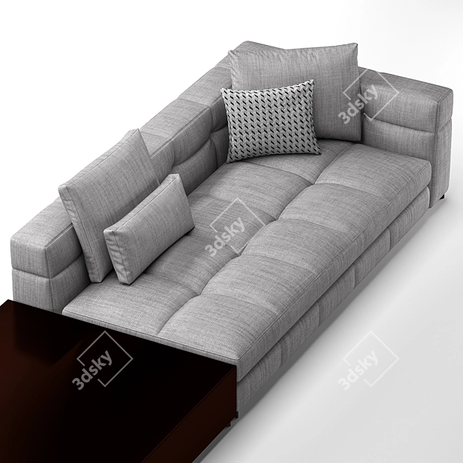 Elegant Minotti Blazer Sofa 3D model image 8
