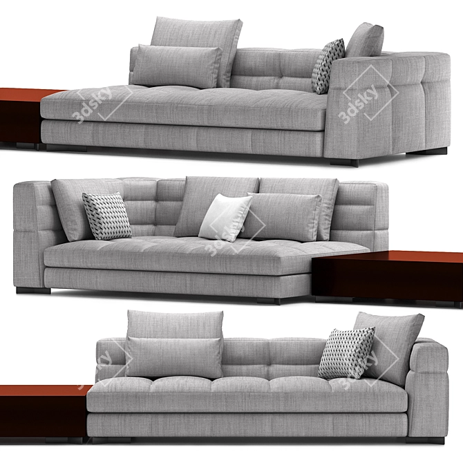 Elegant Minotti Blazer Sofa 3D model image 11