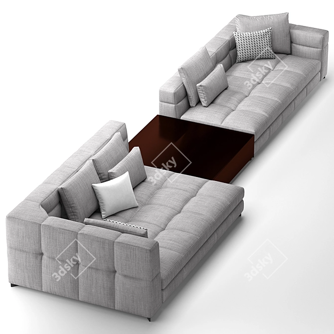 Elegant Minotti Blazer Sofa 3D model image 12