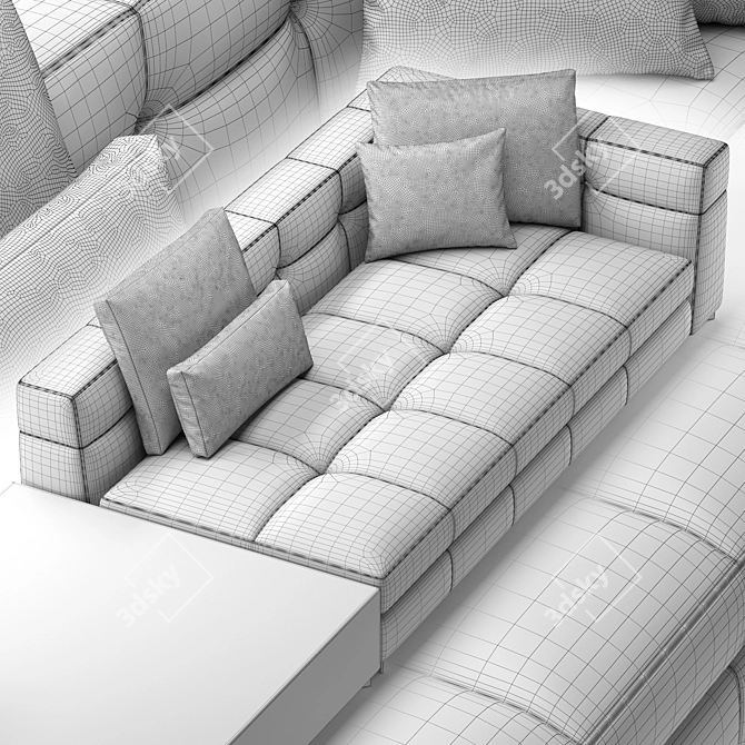 Elegant Minotti Blazer Sofa 3D model image 16