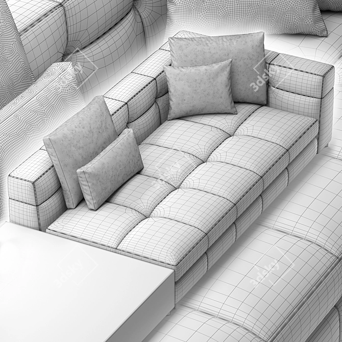 Elegant Minotti Blazer Sofa 3D model image 17