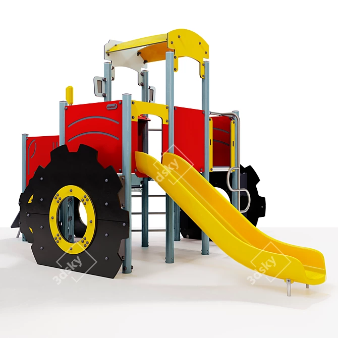 Title: Kompan Tractor Adventure Play 3D model image 2