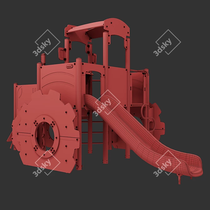 Title: Kompan Tractor Adventure Play 3D model image 6