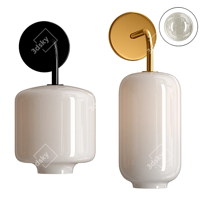 Sleek Sconce: Modern Art Lighting 3D model image 1