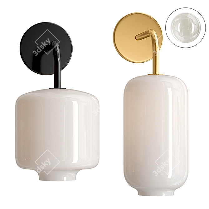 Sleek Sconce: Modern Art Lighting 3D model image 5