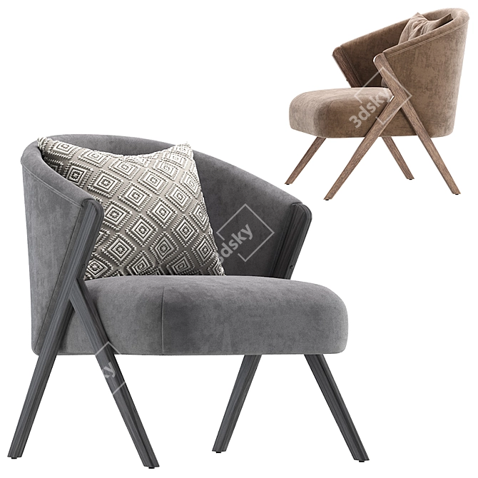 Cozy Boucle Armchair by Zara Home 3D model image 4