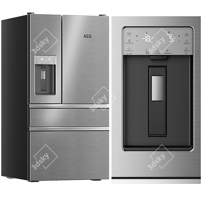 3-in-1 AEG Fridge & Freezer Set 3D model image 3