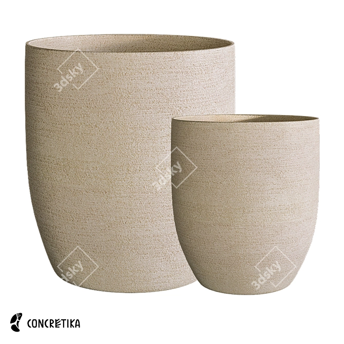 Elegant Surface Collection: Vase3 Planters 3D model image 1