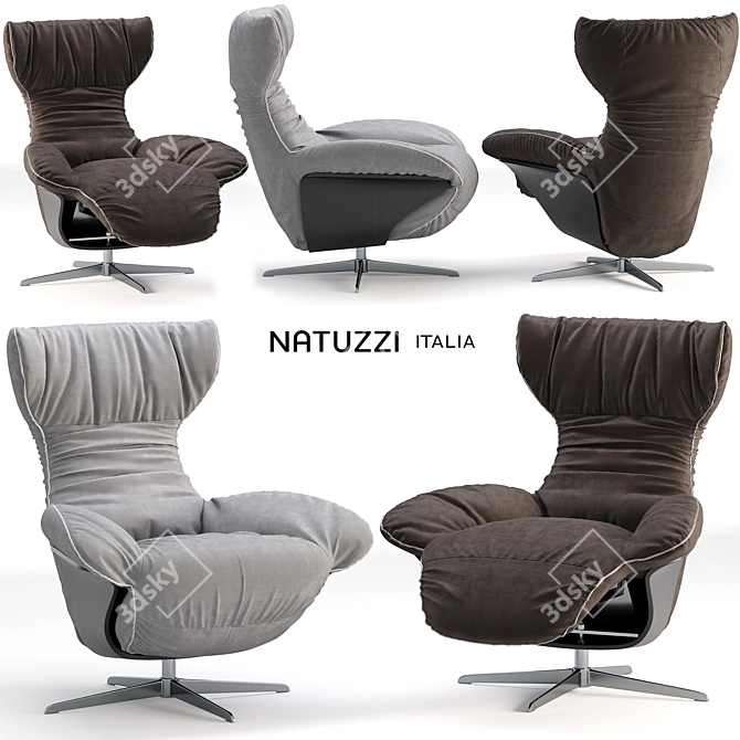 Natuzzi Italia Ilia Chair 3D model image 1