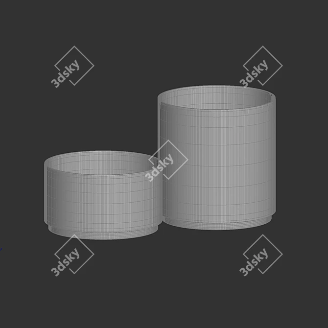 Cylinder XL Planters - Stylish and Durable 3D model image 3