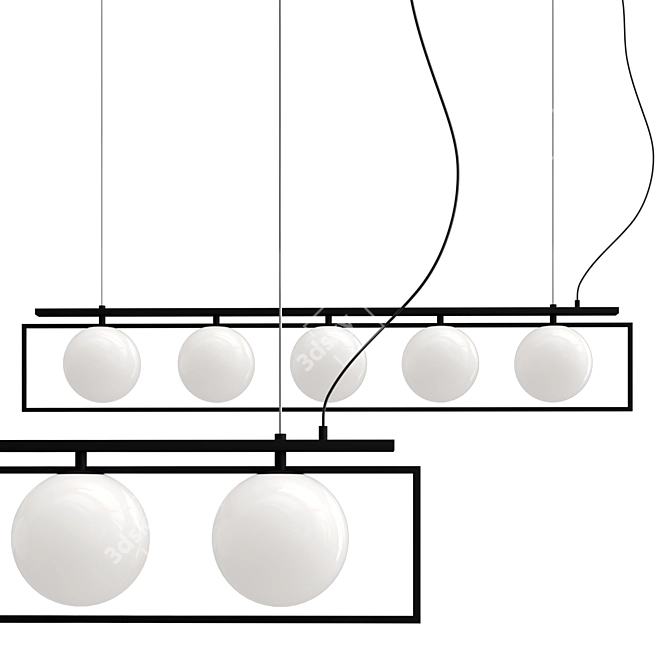 Spherical Matt Shades Luminaire 3D model image 1