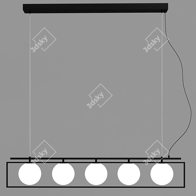 Spherical Matt Shades Luminaire 3D model image 2