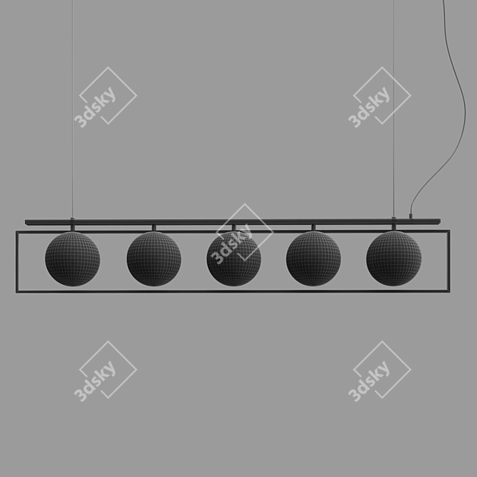 Spherical Matt Shades Luminaire 3D model image 3