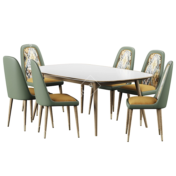 HER TABLE FERB CHAIR: Modern Elegance for Your Home 3D model image 3