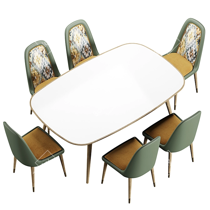 HER TABLE FERB CHAIR: Modern Elegance for Your Home 3D model image 6