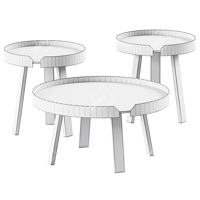 Muuto Around Coffee Table Set 3D model image 2