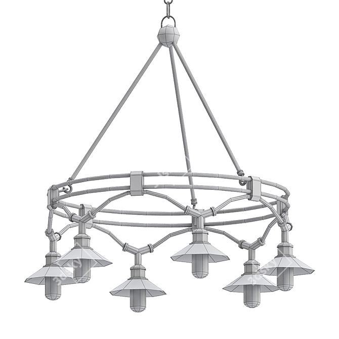 Elegant Shelton Chandelier: Illuminate in Style 3D model image 2